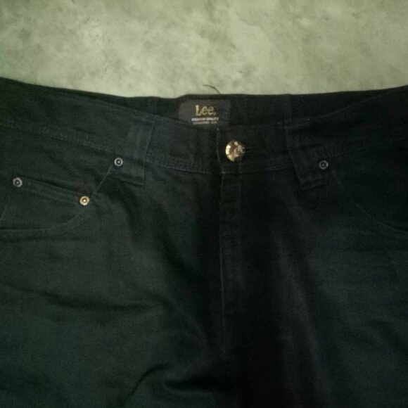 Classic Black Straight Leg Denim Pants - Picture 2 of 4